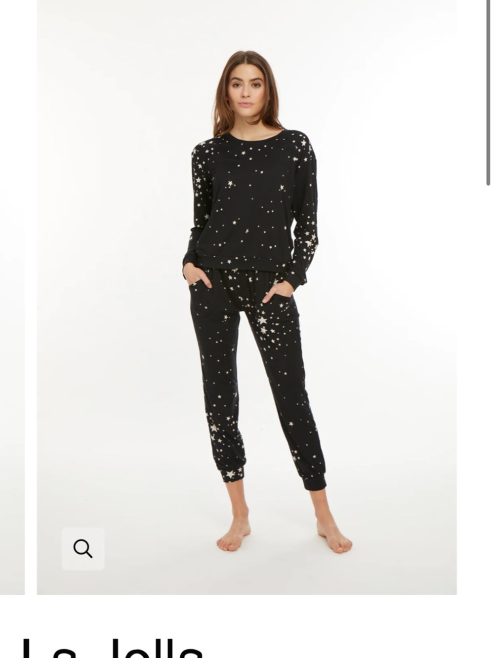 Socialite Black Star-Print lounge set